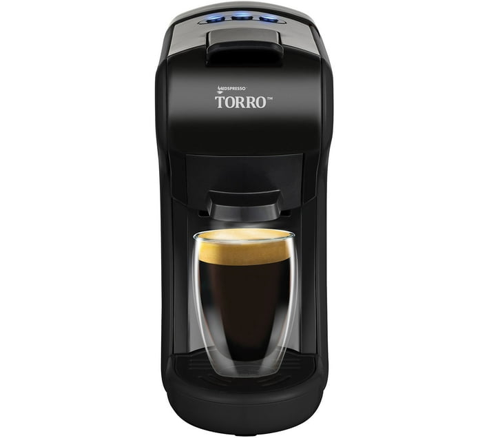Medspresso Torro Coffee Machine 2 Cup Coffee Maker (Black) Makro