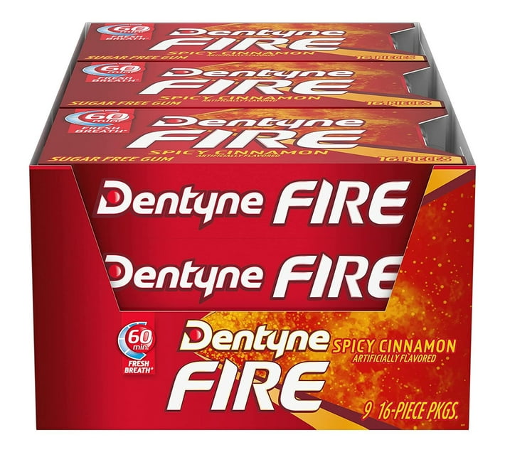 Someone’s in a Makro Dentyne Fire Spicy Cinnamon Flavored Gum 9x 16