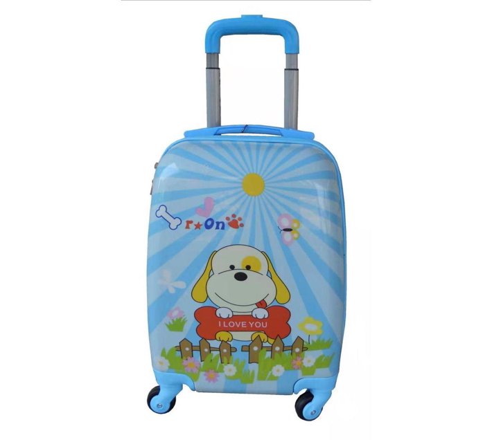 Kiddies Cartoon Hand Luggage Suitcase Blue Dog Makro