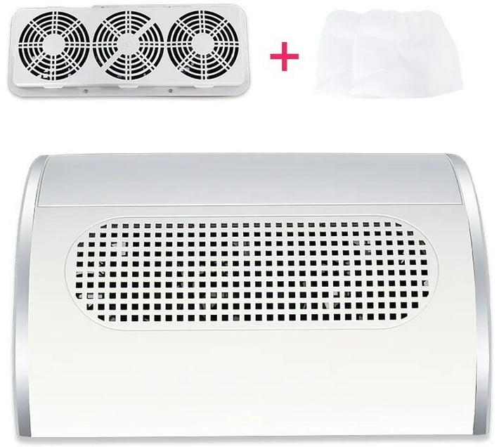 Nail Dust Collector With Triple Fans 40W Nail Polish Dryer