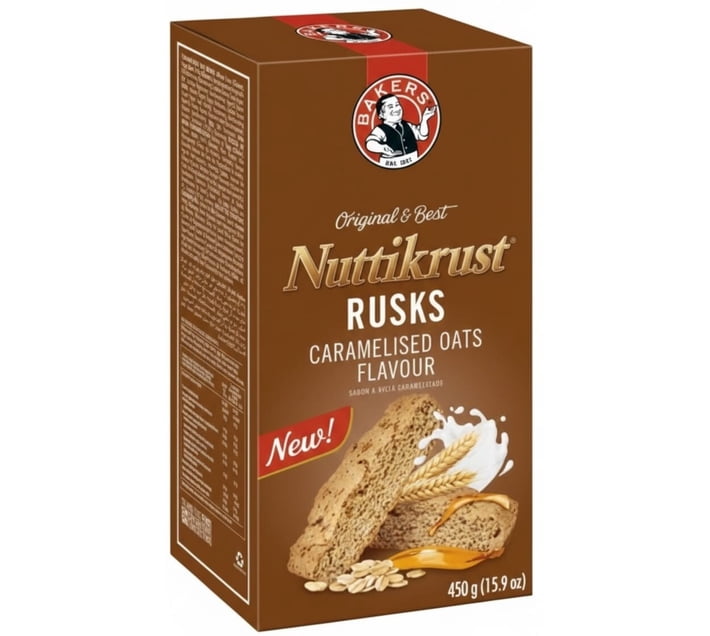 Buy Baker's Rusks Caramel Oats Flavour Caramel flavoured Caramel Chip ...