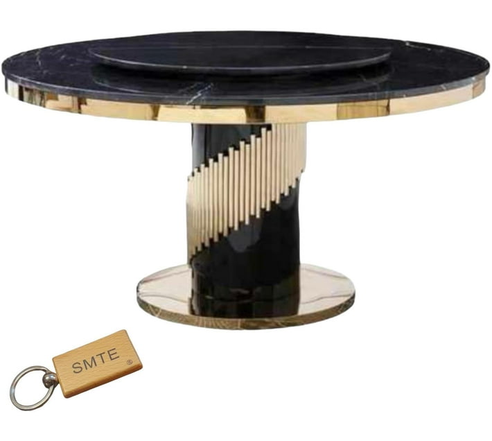 SMTE NA Metal Side Table (Finish Colour Black, Preassembled) Makro