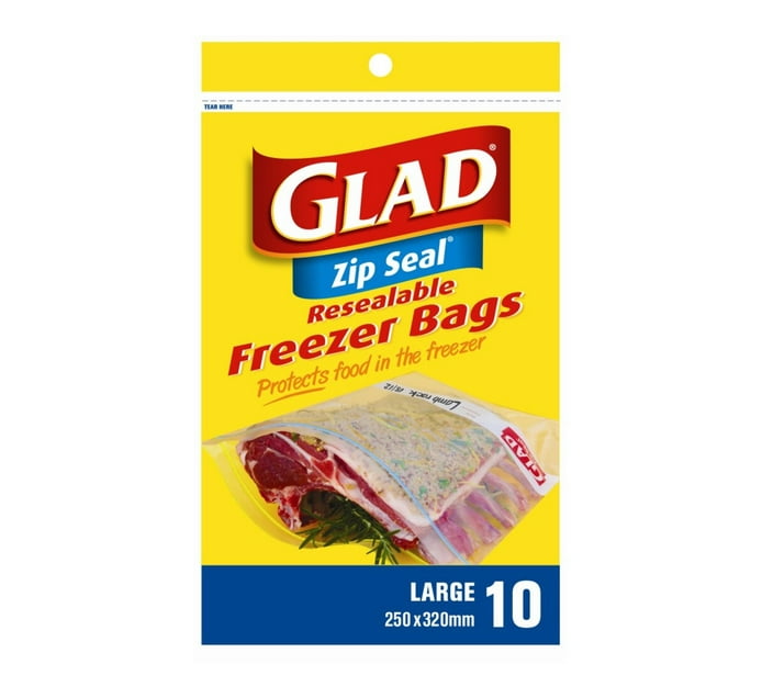 Large zip best sale freezer bags