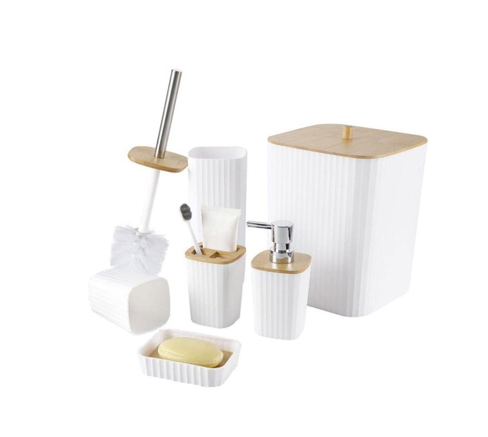 Someone’s in a Makro 6Piece Bathroom Accessories Set White Mood