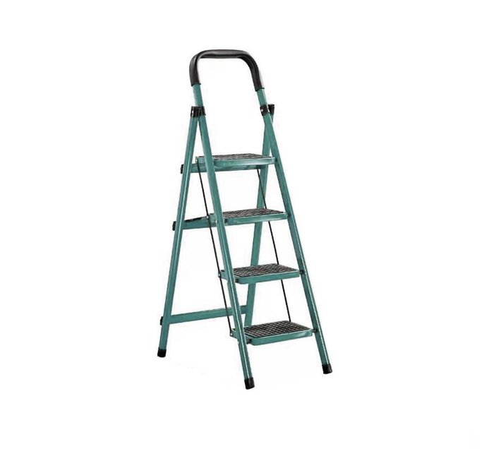 Step Ladder Stainless Steel Blue Makro