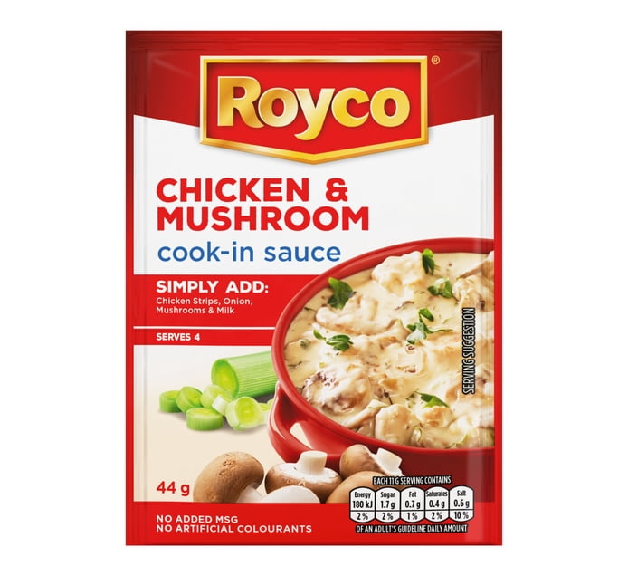Royoco Rice Sauce Buy Royco Chicken & Mushroom Cook-In Sauce 44g in Bulk | Makro Business