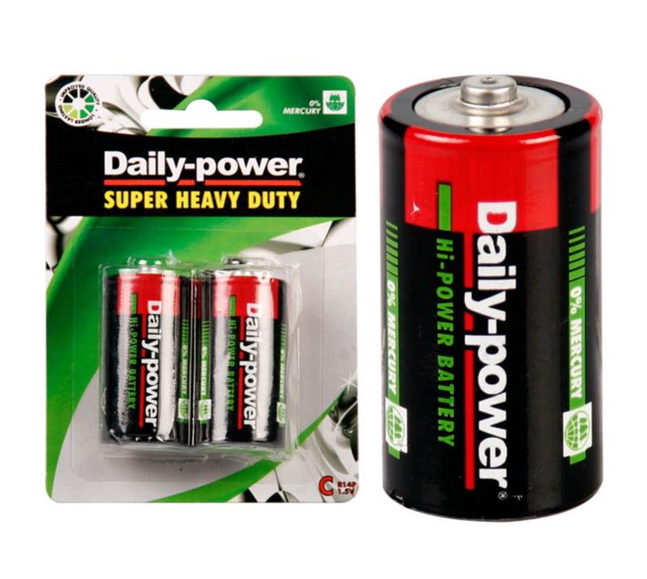 Super Heavy Duty Battery Size C Card of 2 (Pack of 12) Makro