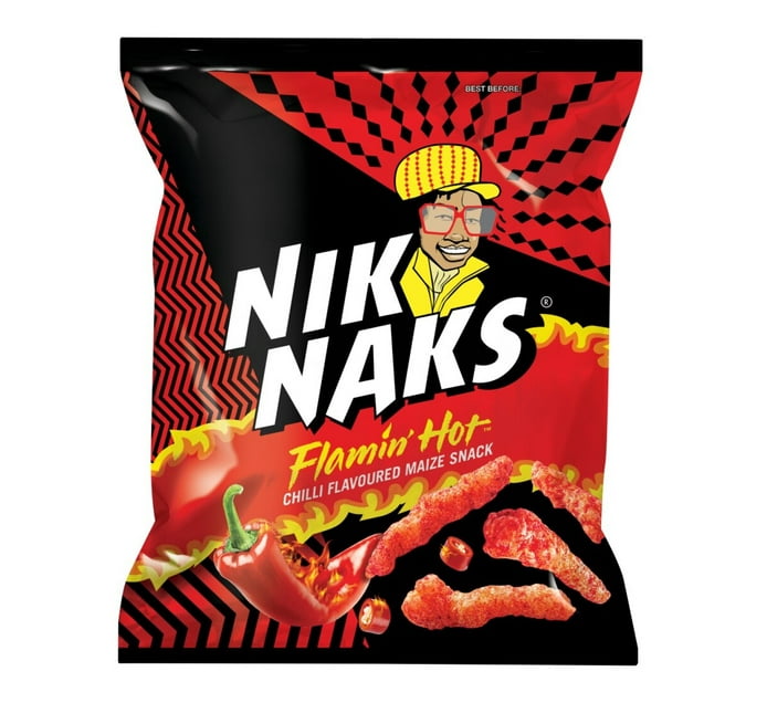 Buy Simba NikNaks Flamin Hot Chilli Flavoured Maize Snack 135g in