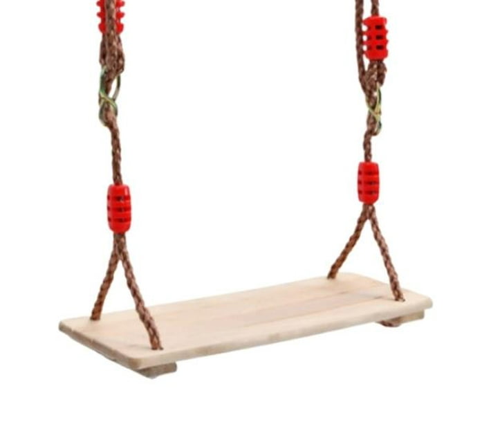 Someone s in a Makro Wood Tree Swing Seat with Adjustable Rope Indoor Outdoor Wooden Swing Chair Mood