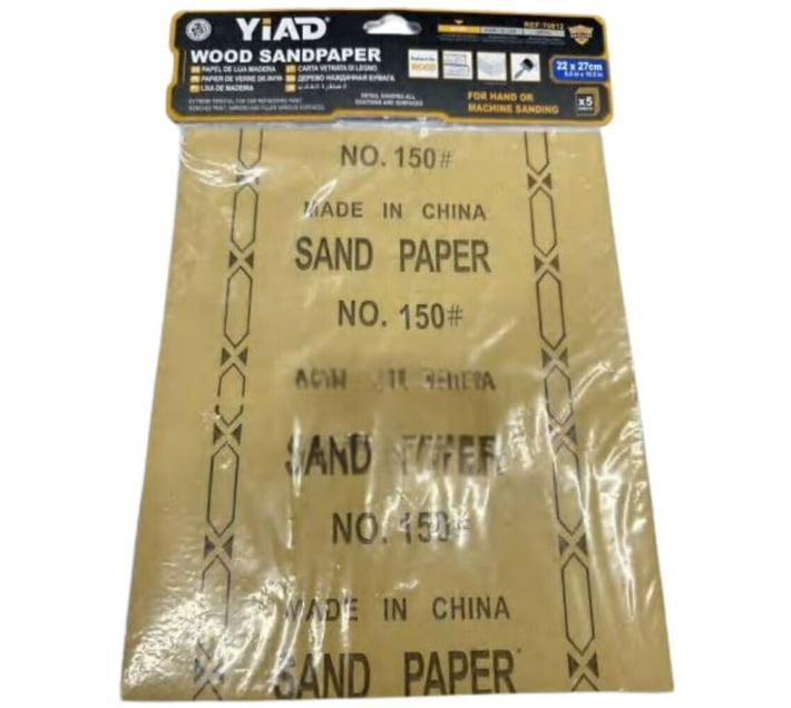 Yiad YD70812 Aluminium Oxide Sandpaper (100 Pack of 5) Makro