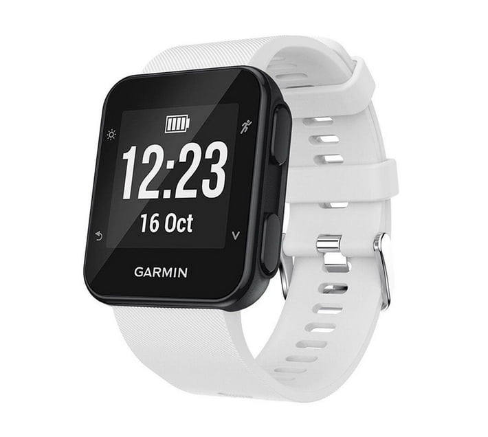 Someone s in a Makro S Cape Silicone Replacement Strap for Garmin Forerunner 35 30 White Mood