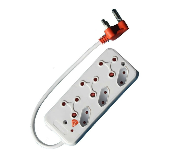 Buy Powerworx Surge Multiplug 6 Socket Extension 0.5m White in Bulk ...