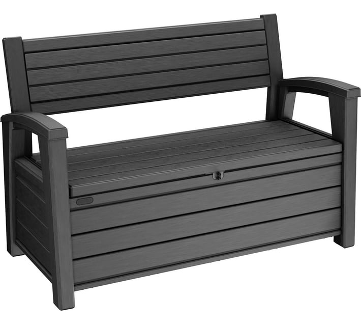 Keter Hudson Storage Bench Graphite Plastic 2 Seater Makro