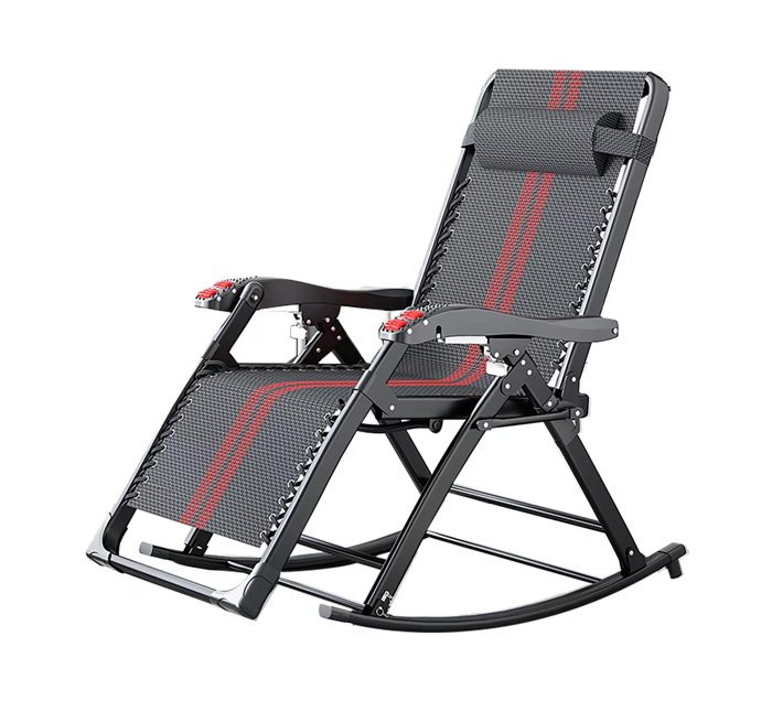 Someone’s in a Makro FC007ABKR, Heavy Duty Folding Rocking Chair
