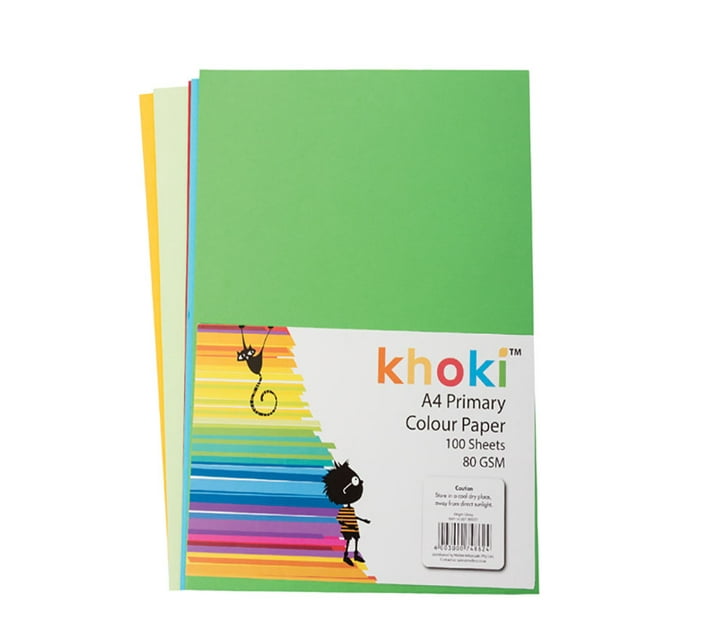 Project Paper 80 Gsm Assorted Colours A4 100 Sheets 5 Pack