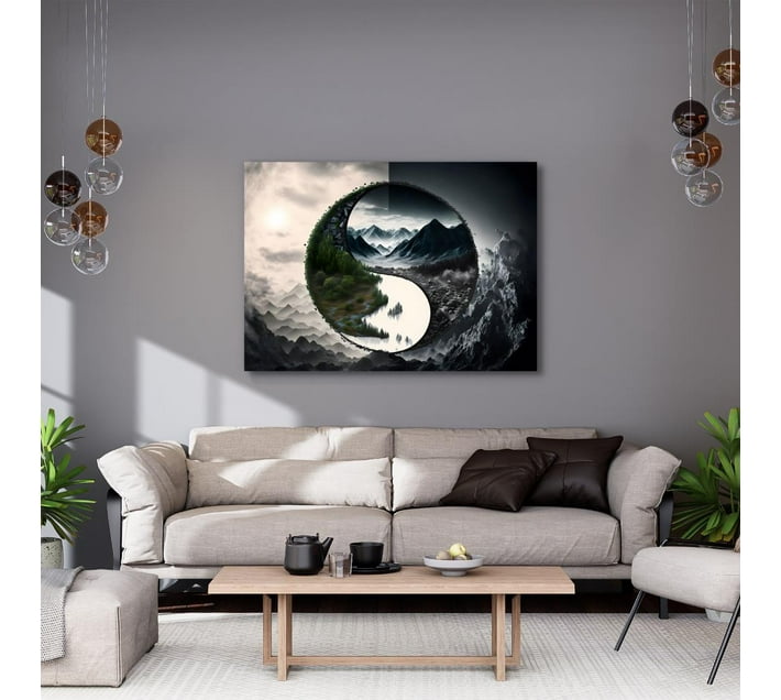 Someone’s in a Makro Canvas Wall Art Framed Size A0 - Yin Yang Mood