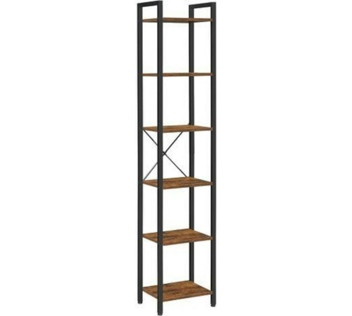 LASA Wood Free Standing Book Shelf (Finish Colour Brown, Pre