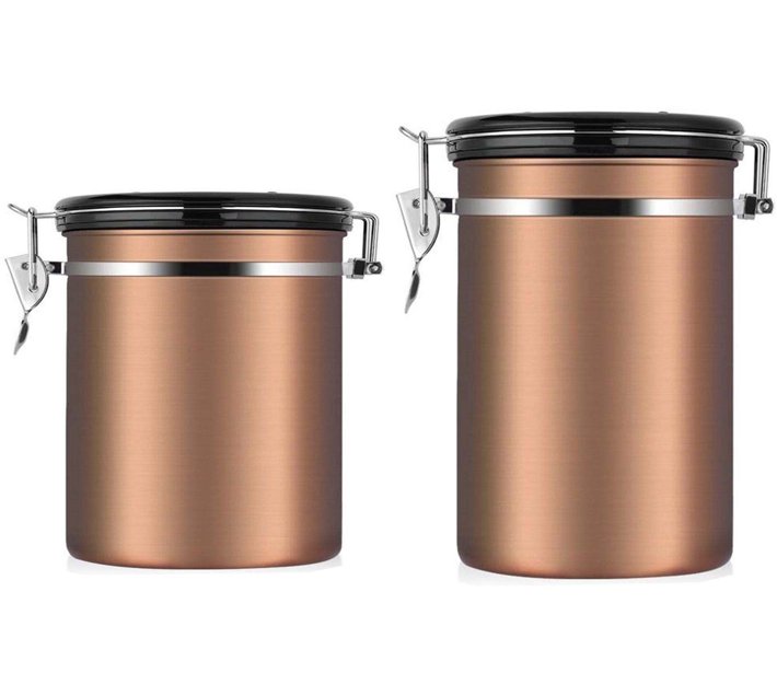 Heartdeco Brass Grocery Container 180 ml (Brown) Makro