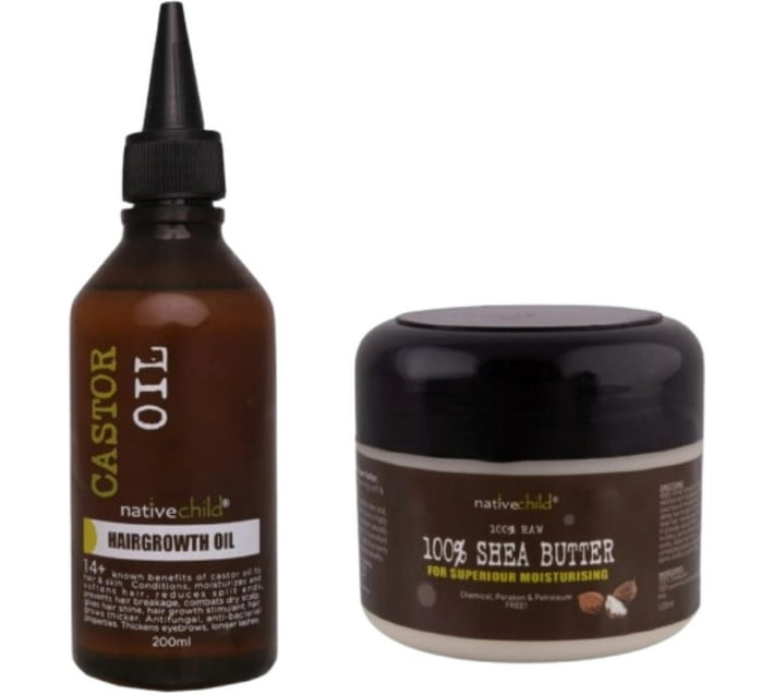native child Castor Oil and Shea Butter Hair Care Combo () Makro