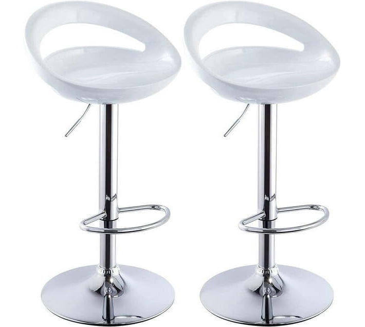 Generic Glass Bar Stool (Finish Colour White, DIY(DoItYourself