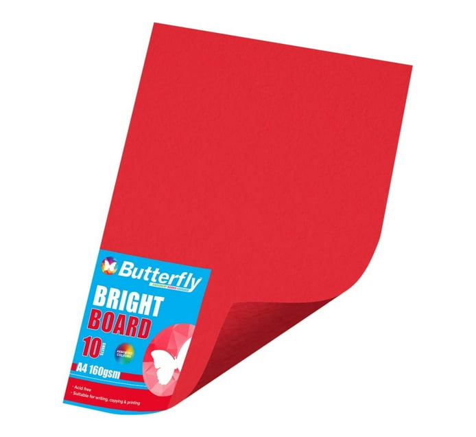 Someone’s in a Makro Butterfly A4 Board (10 Sheet) Bright Red Mood