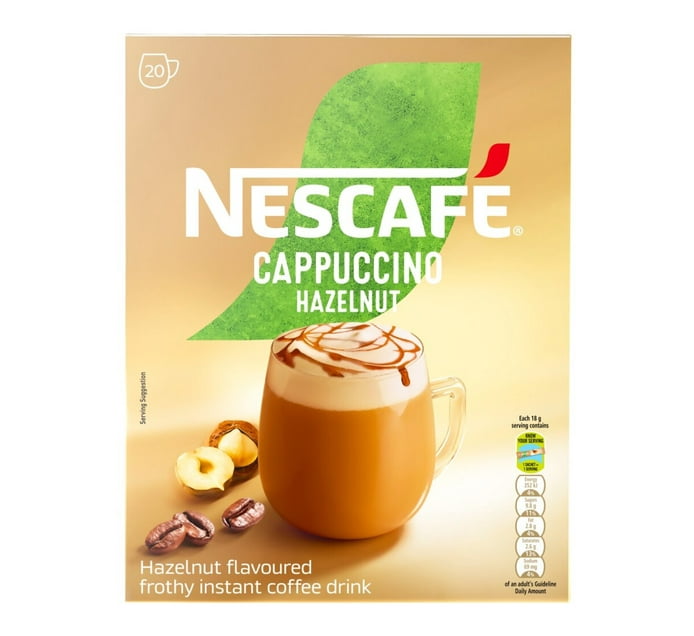 Buy Nescafe Gold Cappuccino Hazelnut Instant Coffee Sachets 20 X 18g In buy-nescafe-gold-cappuccino-hazelnut-instant-coffee-sachets-20-x-18g-in