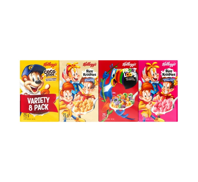 Buy Kellogg's Cereal Variety Pack 8 x 25g in Bulk | Makro Business