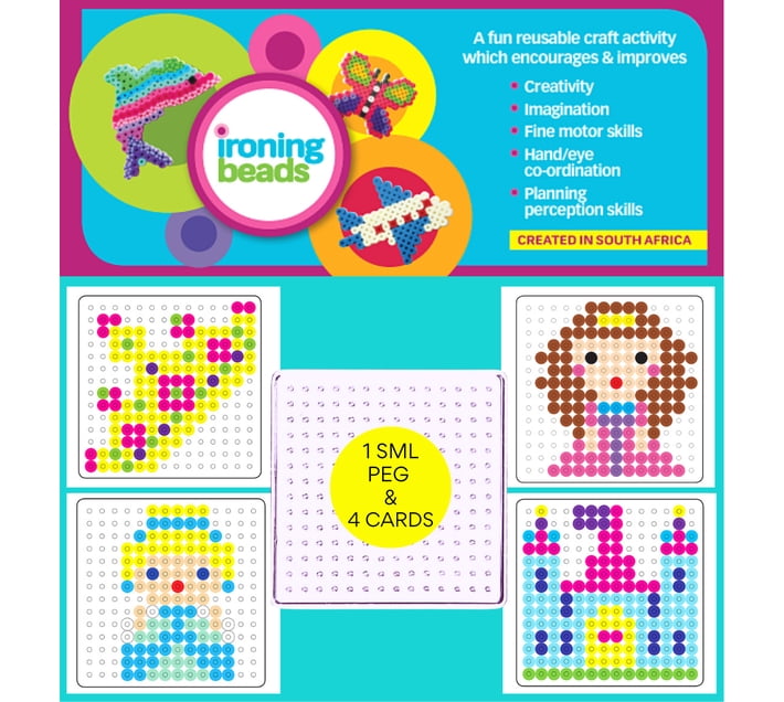 Ironing Beads - 1 Small Pegboard + 4 Cards Pack – Pretty Princesses ...