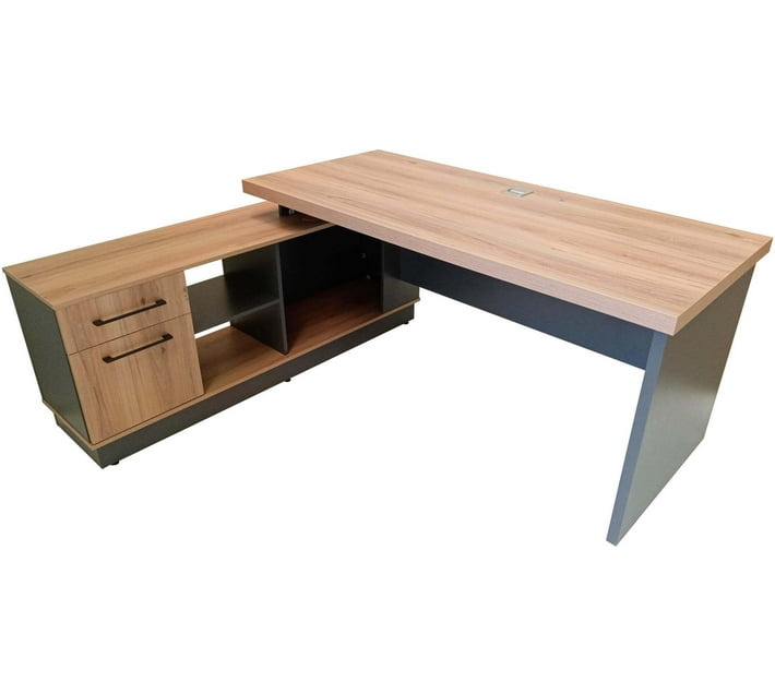Flatpack DIY Corner Desk Engineered Wood Office Table Makro