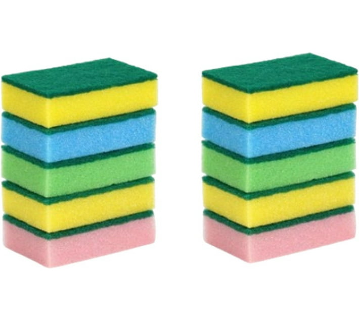 LONDZ Kitchen Sponges 10 Pieces Scrub Sponge Makro