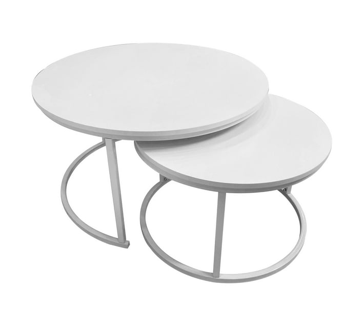 Someone’s in a Makro Monaco Nesting Coffee Tables Set with MDF/ SupaWood Finish (White) Mood