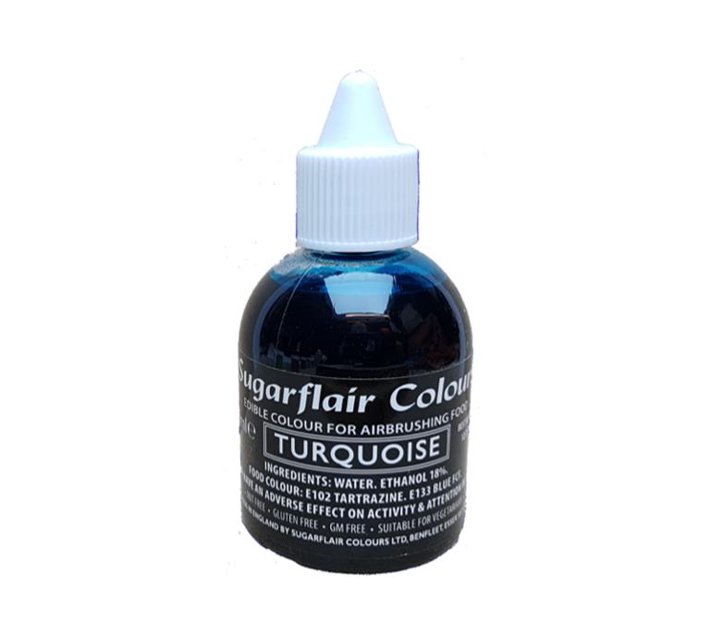 Sugarflair Airbrush Edible Liquid Colouring for Airbrushing Turquoise