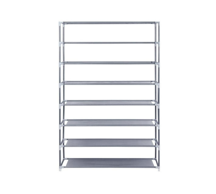 Pract Pack 8 Tier Dustproof Stackable Shoe Rack Grey Makro