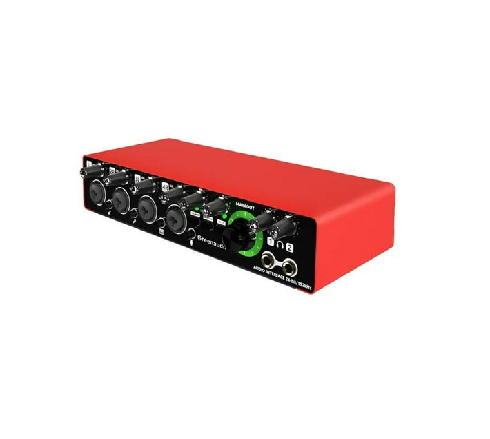Greenaudio 24bit 192kHz Recording Audio Interface 4 in 4 Makro