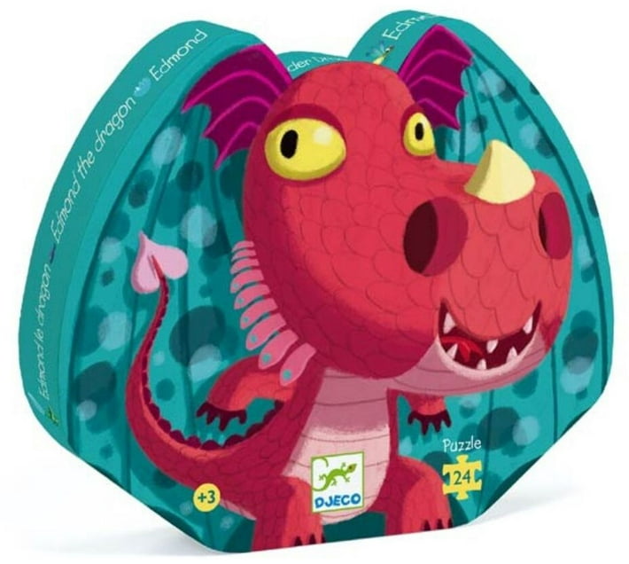 Djeco Silhouette Puzzle Edmond The Dragon Jigsaw Puzzles (24 Pieces