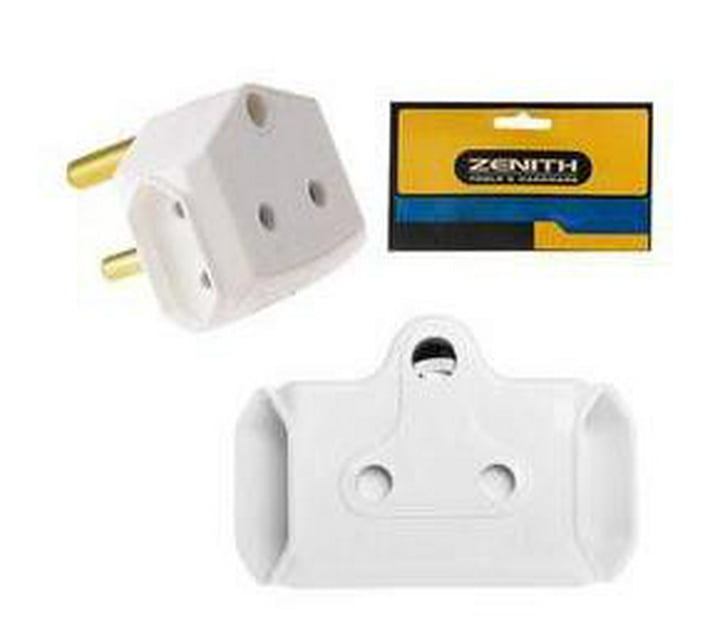 Zenith Plug-Adaptor - 1X16A + 2X5A - 2Pin - 4 Pack | Makro