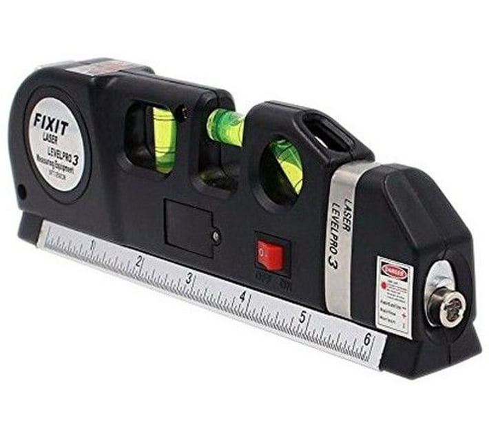 Multipurpose Laser Level Tape with Measure Line FIXIT Laser Level PRO with Measure Line Non magnetic Carpenter s Level 19 inch Makro