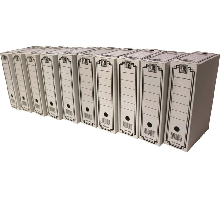 Buy Files Corrugated Cardboard Archive Box (Set of 12, White) in Bulk ...