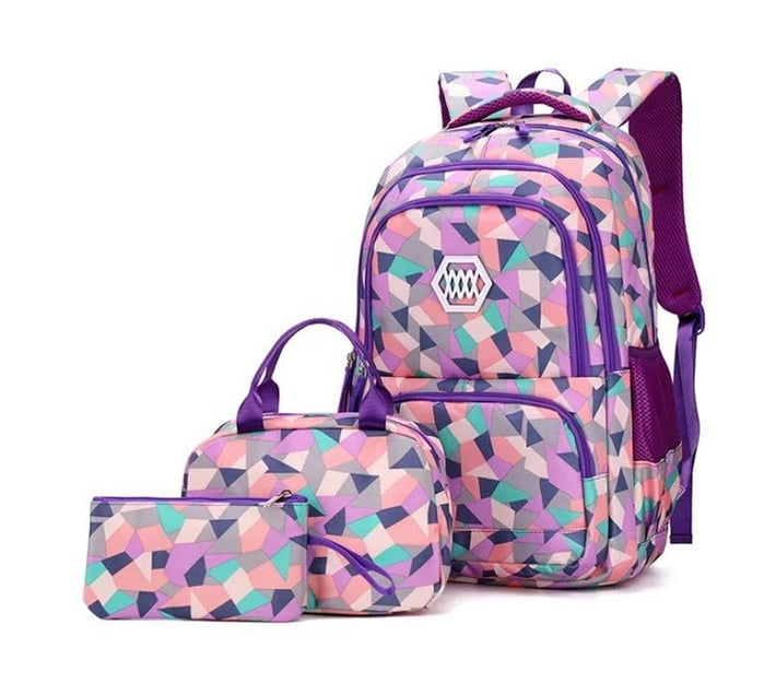 Someone’s in a Makro Backpacks 3 pcs set Geometric Prints children