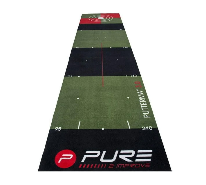 Pure 2 Improve Golf practice mat 65cm x 3m Black/Green Makro
