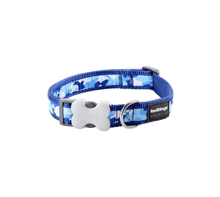 Design Adjustable Dog Collar XS Camouflage Dark Blue Makro