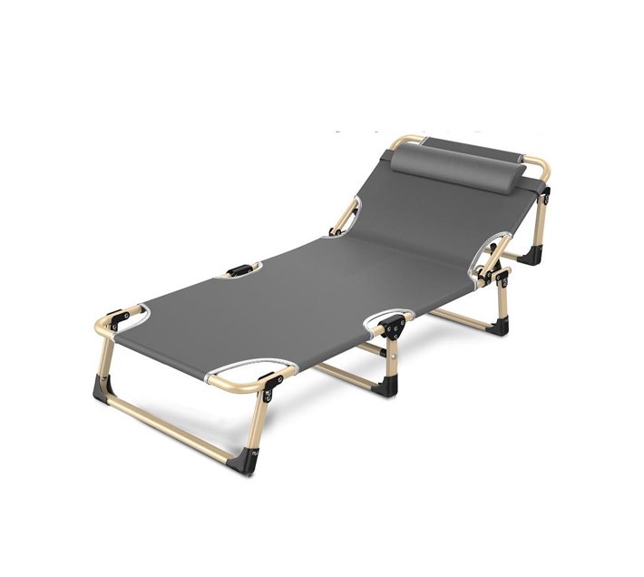 FB001, Grey and Gold Foldable Camp Bed Makro