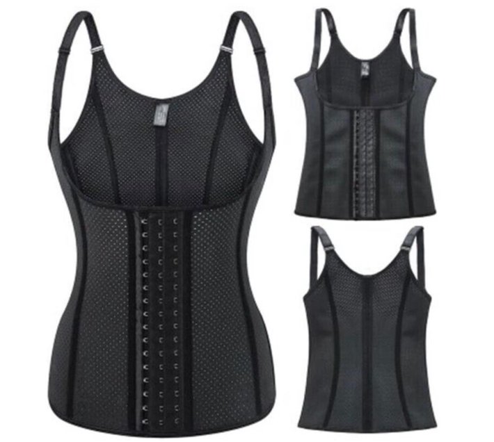 Someone’s in a Makro Sports Latex Vest Waist Cincher Trainer Corset