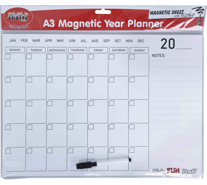 Crazy Crafts Year Planner Fridge Pack of 1 (Multicolor