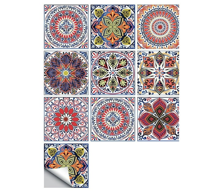 Someone’s in a Makro Home Decor Wall Tile Sticker Set of 10 - Flower ...