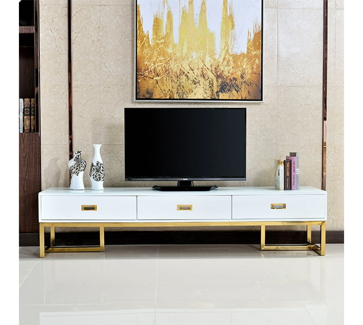 Designer Concepts Roze Plasma Stand Engineered Wood TV Entertainment