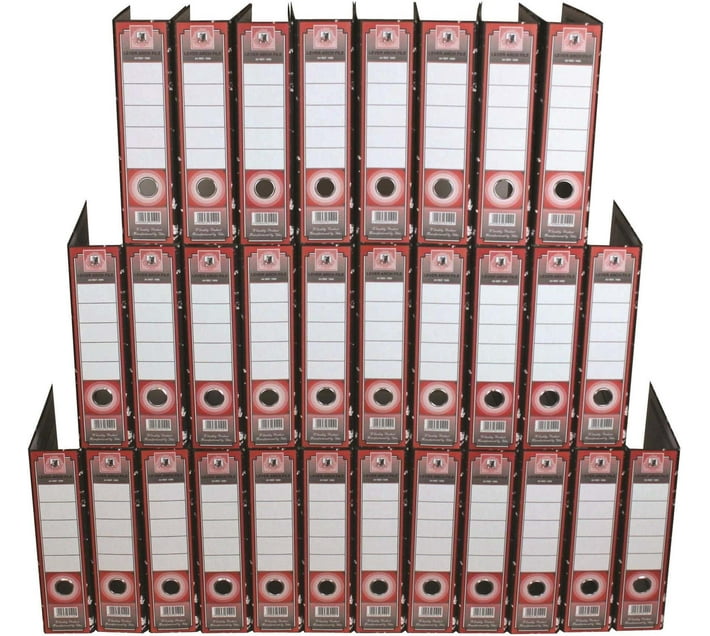 Files Board Lever Arch File (Set of 30, Red, White) Makro