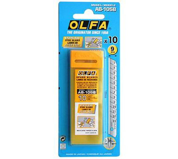 Olfa Blades Stainless Steel Bulk 10/Pack 9mm Makro
