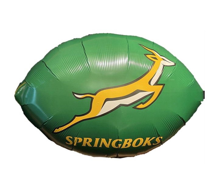 Someone’s in a Makro Springboks Rugby Ball Shaped Foil Balloon Mood