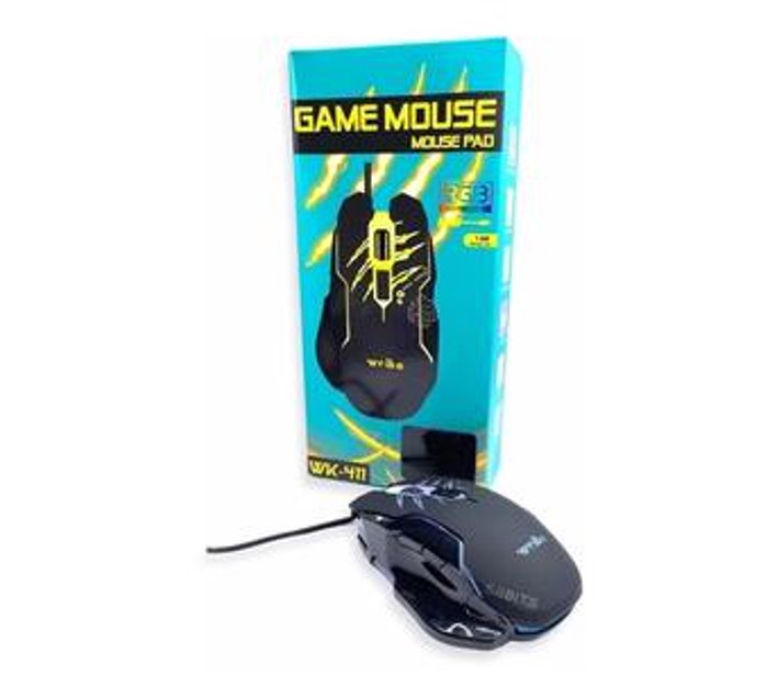 Weibo Wk411 6 Button Gaming Mouse + Free Mouse Pad Makro